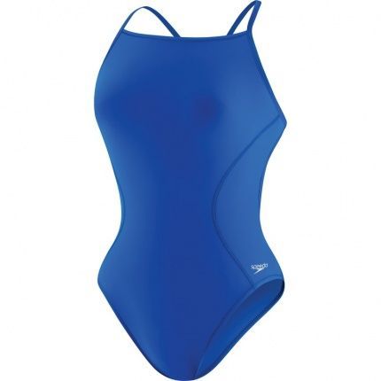 WOMENS POWERPLUS SOLID FLYBACK, Color: 434 SPEEDO NAVY, Size: 22