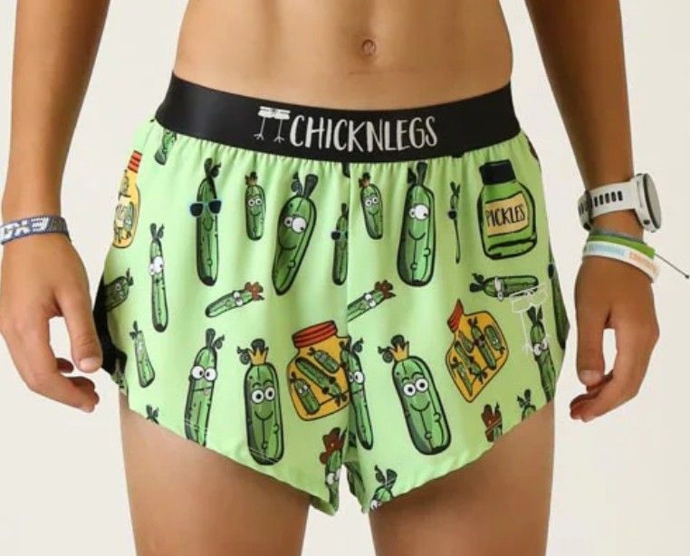 CHICKNLEGS MENS PICKLES 2&quot; SPLIT SHORTS