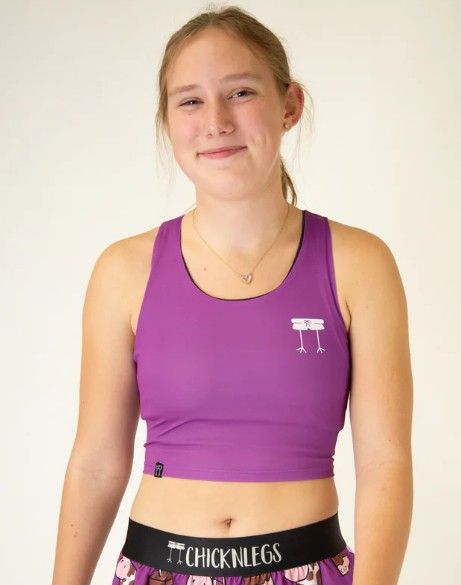 CHICKNLEGS WOMENS SOLIDS PWR CROP TOPS