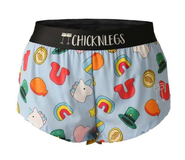 CHICKNLEGS WOMENS CHARMS 1.5&quot; SPLIT SHORTS