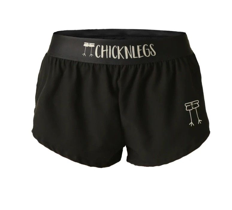 CHICKNLEGS WOMENS SOLIDS 1.5&quot; SPLIT SHORTS