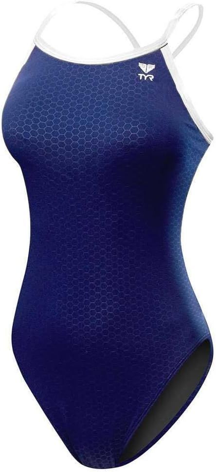 TYR HEXA TRINITYFIT SWIMSUIT, Size: 30, Color: 408 NAVY/WHITE