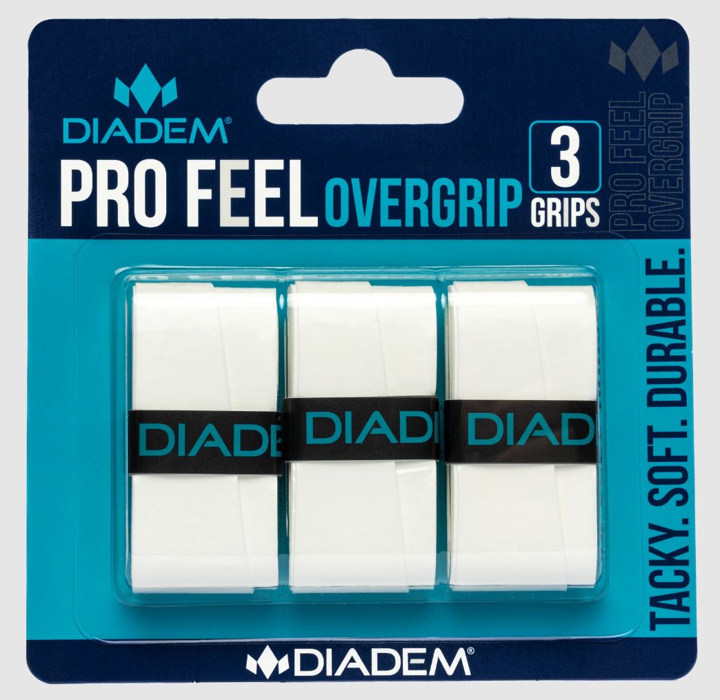 DIADEM PRO FEEL OVERGRIP 3PK, Color: WHITE