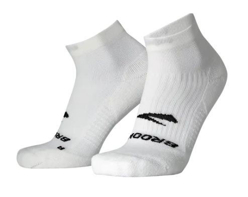 BROOKS GHOST QUARTER SOCK, Color: 100 WHITE, Size: XL