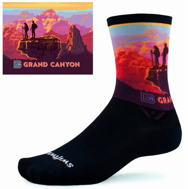 SWIFTWICK VISION SIX IMPRESSION NATIONAL PARKS CREW SOCKS GRAND CANYON LOOKOUT
