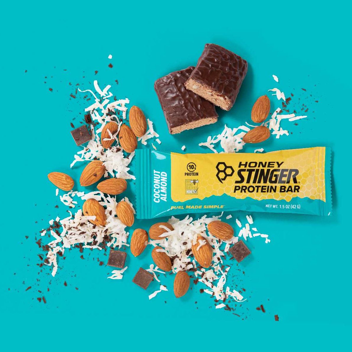 HONEY STINGER PROTEIN BAR, FLAVOR: DARK CHOCOLATE COCONUT ALMOND