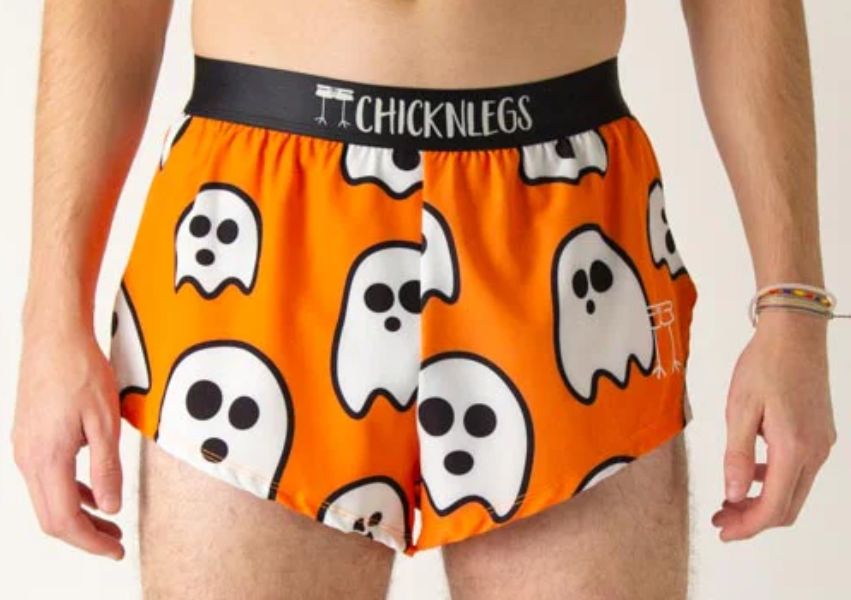 CHICKNLEGS MENS GHOSTS 2&quot; SPLIT SHORTS