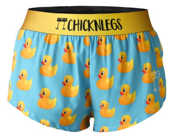 CHICKNLEGS WOMENS RUBBER DUCKY 1.5&quot; SPLIT SHORTS