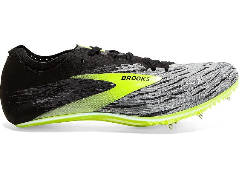 BROOKS QW-K V4, COLOR: 081 - BLACK/GREY/NIGHTLIFE, SIZE: 9, WIDTH: REG (D)