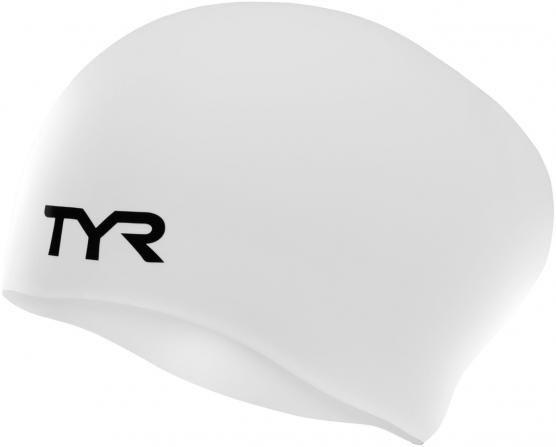 TYR SOLID WRINKLE-FREE SILICONE SWIM CAP, Color: 100 WHITE