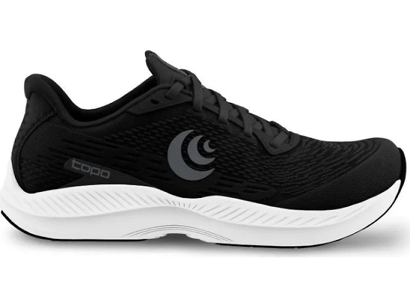 TOPO WOMENS FLI-LYTE 5, COLOR: BLACK/WHITE, SIZE: 9, WIDTH: REG (B)