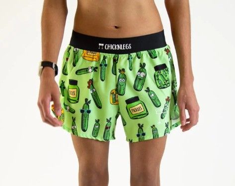 CHICKNLEGS MENS PICKLES 4" HALF SPLIT SHORTS