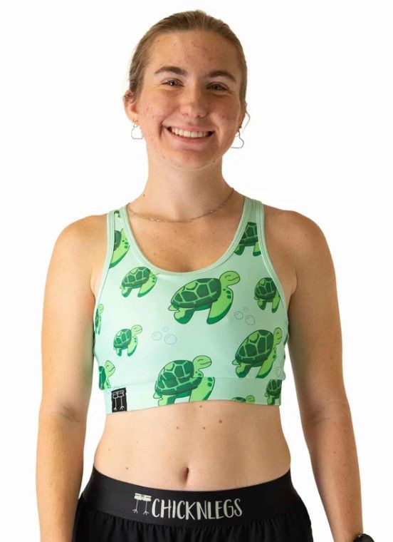 CHICKNLEGS WOMENS SEA TURTLES OG SPORTS BRA