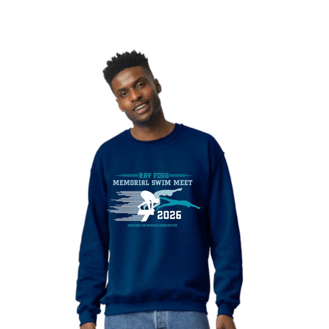 RAY FOGG ADULT CREW NECK SWEATSHIRT - NAVY (FULL FRONT)