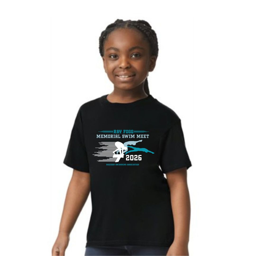 RAY FOGG YOUTH SHORT SLEEVE T-SHIRT - BLACK (FULL LOGO)