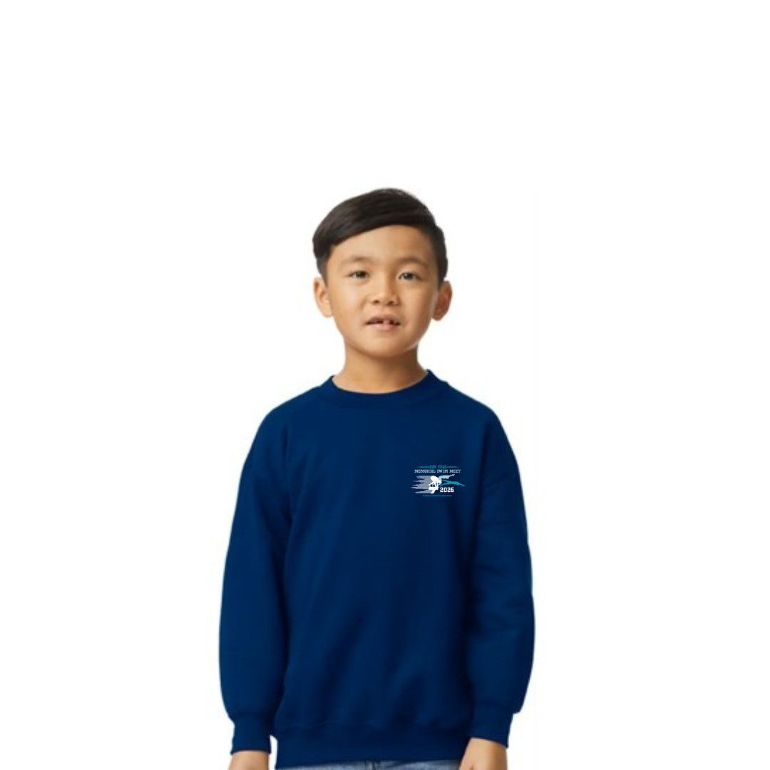 RAY FOGG YOUTH CREW NECK SWEATSHIRT - NAVY (POCKET LOGO)