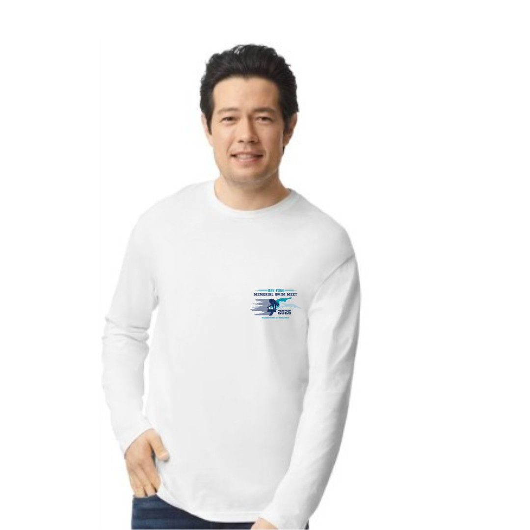 RAY FOGG ADULT LONG SLEEVE T-SHIRT - WHITE (POCKET LOGO)
