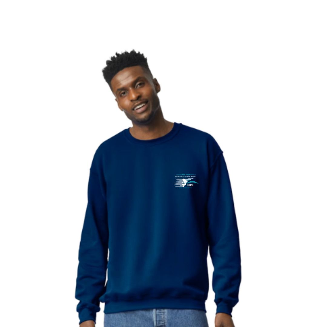 RAY FOGG ADULT CREW NECK SWEATSHIRT - NAVY (POCKET FRONT)