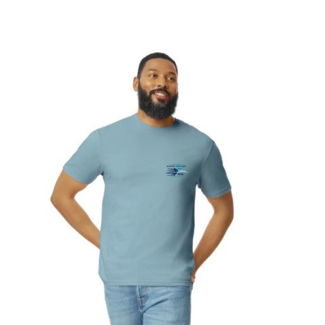 RAY FOGG ADULT SHORT SLEEVE T-SHIRT - STONE BLUE (POCKET LOGO)
