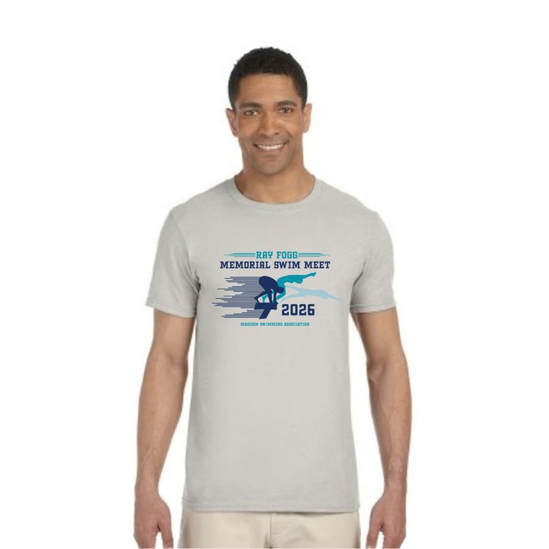 RAY FOGG ADULT SHORT SLEEVE T-SHIRT - ICE GRAY (FULL LOGO)