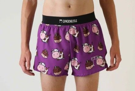CHICKNLEGS MENS CHOCCY COWS 4" HALF SPLIT SHORTS