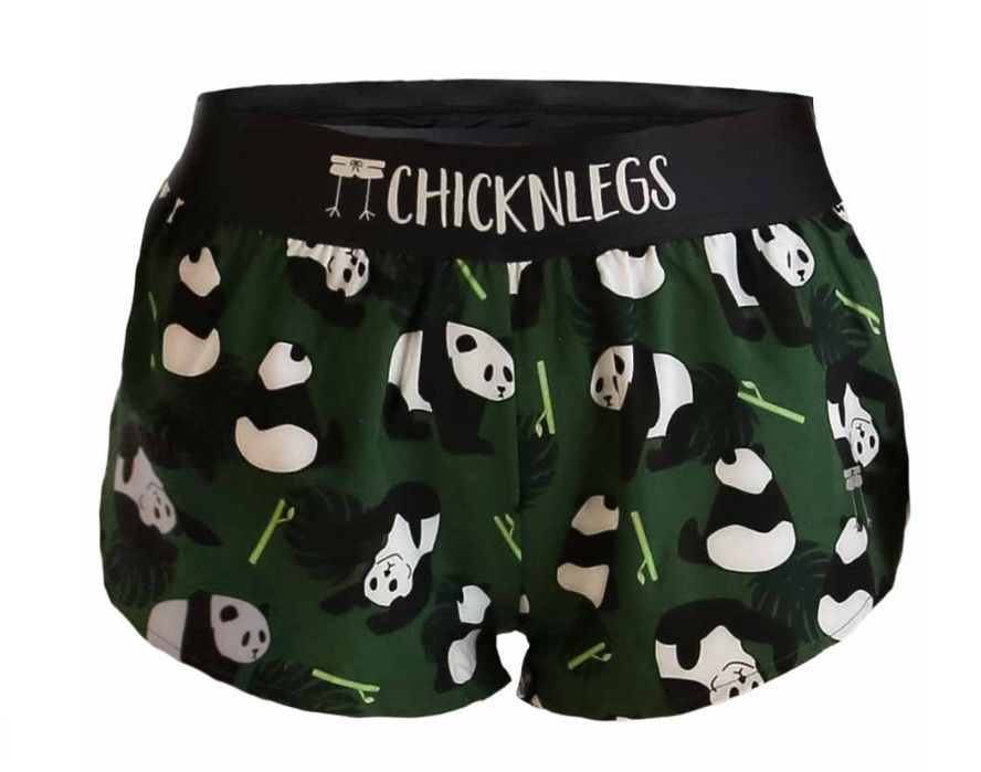 CHICKNLEGS WOMENS PANDAS 1.5" SPLIT SHORTS