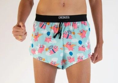 CHICKNLEGS MENS FLYING PIGS 2" DS SPLIT SHORTS