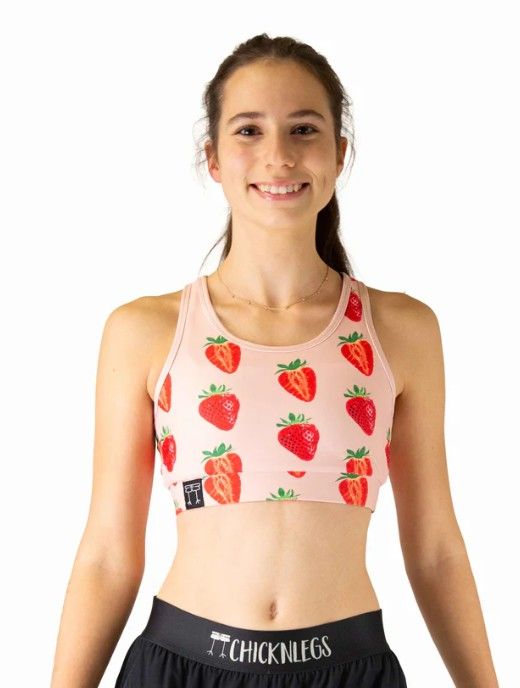 CHICKNLEGS WOMENS STRAWBERRY SZN OG SPORTS BRA