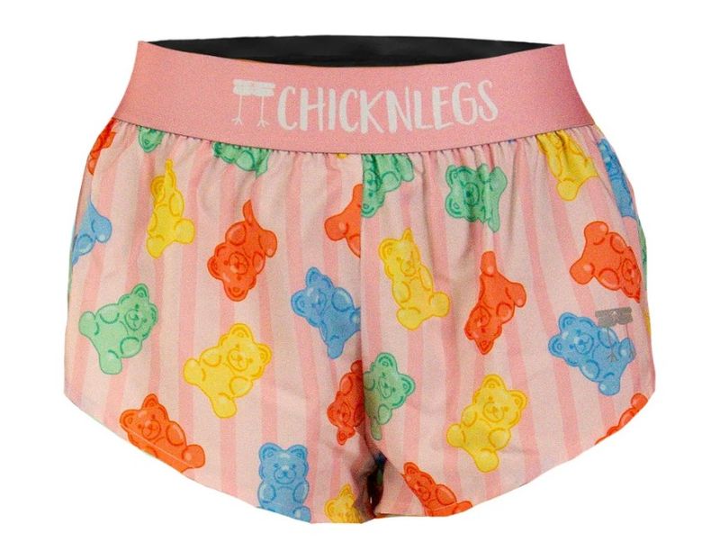 CHICKNLEGS WOMENS GUMMY BEARS 1.5" SPLIT SHORTS
