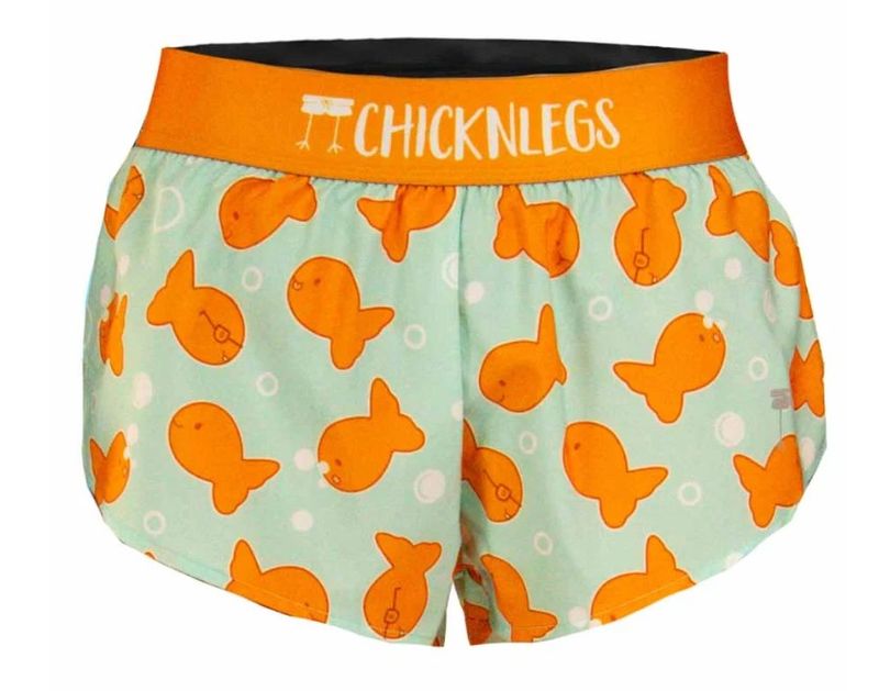 CHICKNLEGS WOMENS GOLDFISH 1.5" SPLIT SHORTS
