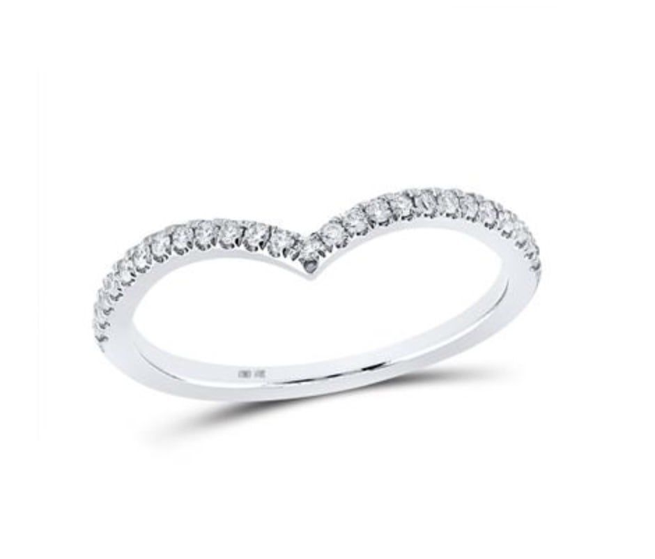 10k White Gold 1/5 ctw Diamond Band