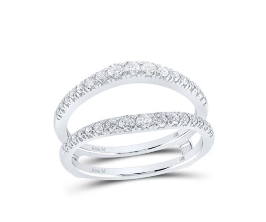 14k White Gold 1/2 ctw Diamond Enhancer