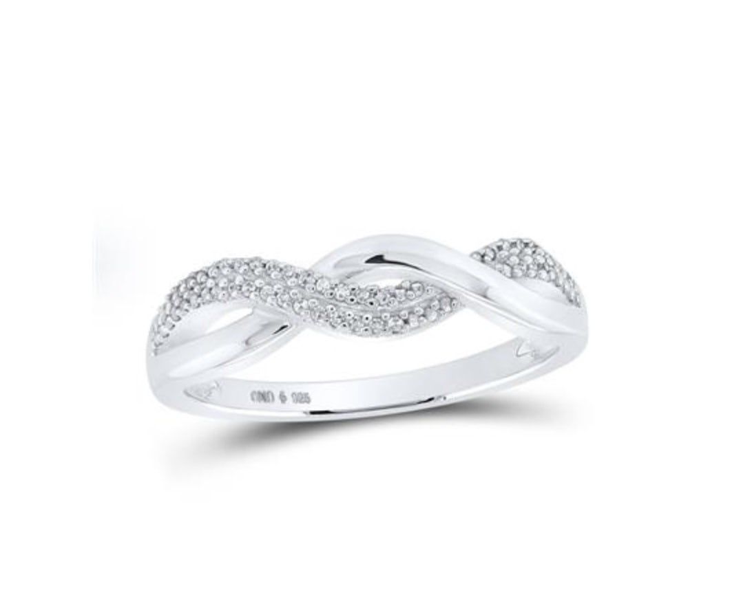 Sterling Silver 1/20CTW Diamond Ring