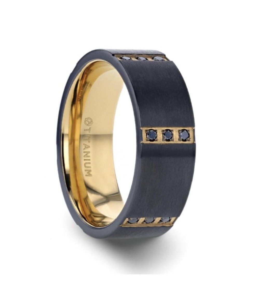 Muramasa Black Titanium with Black Diamond Ring