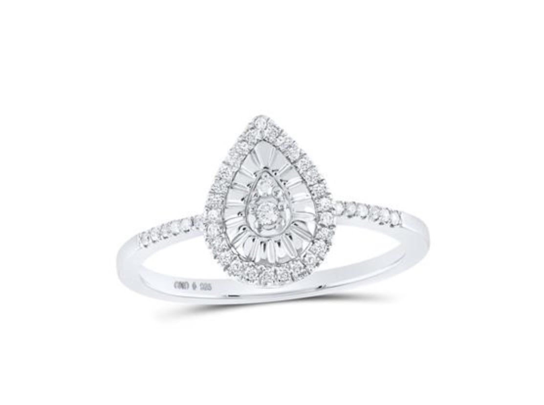 Sterling Silver 1/6 ctw Diamond Ring