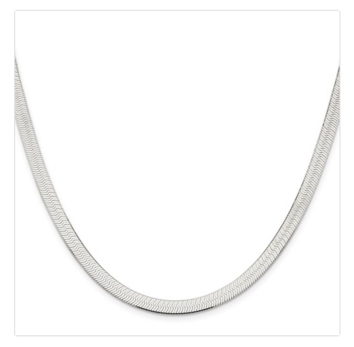 Sterling Silver 20” Herringbone Chain