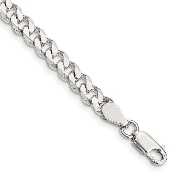 Sterling Silver 8” Domed Curb Bracelet