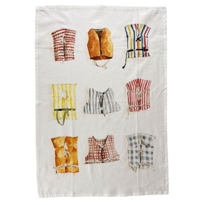 Boat Coats Tea Towel