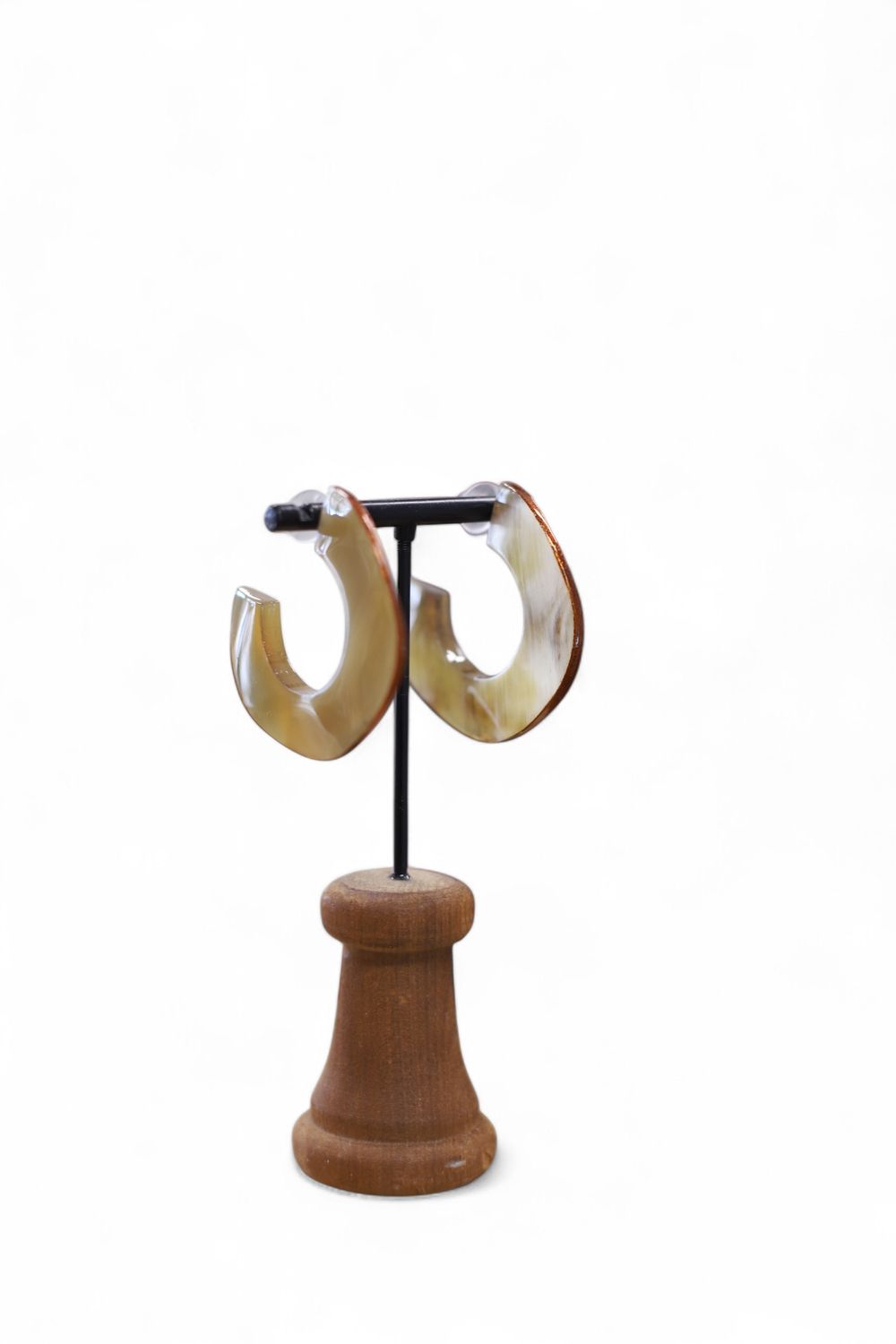 Wavy Horn Hoops- Copper