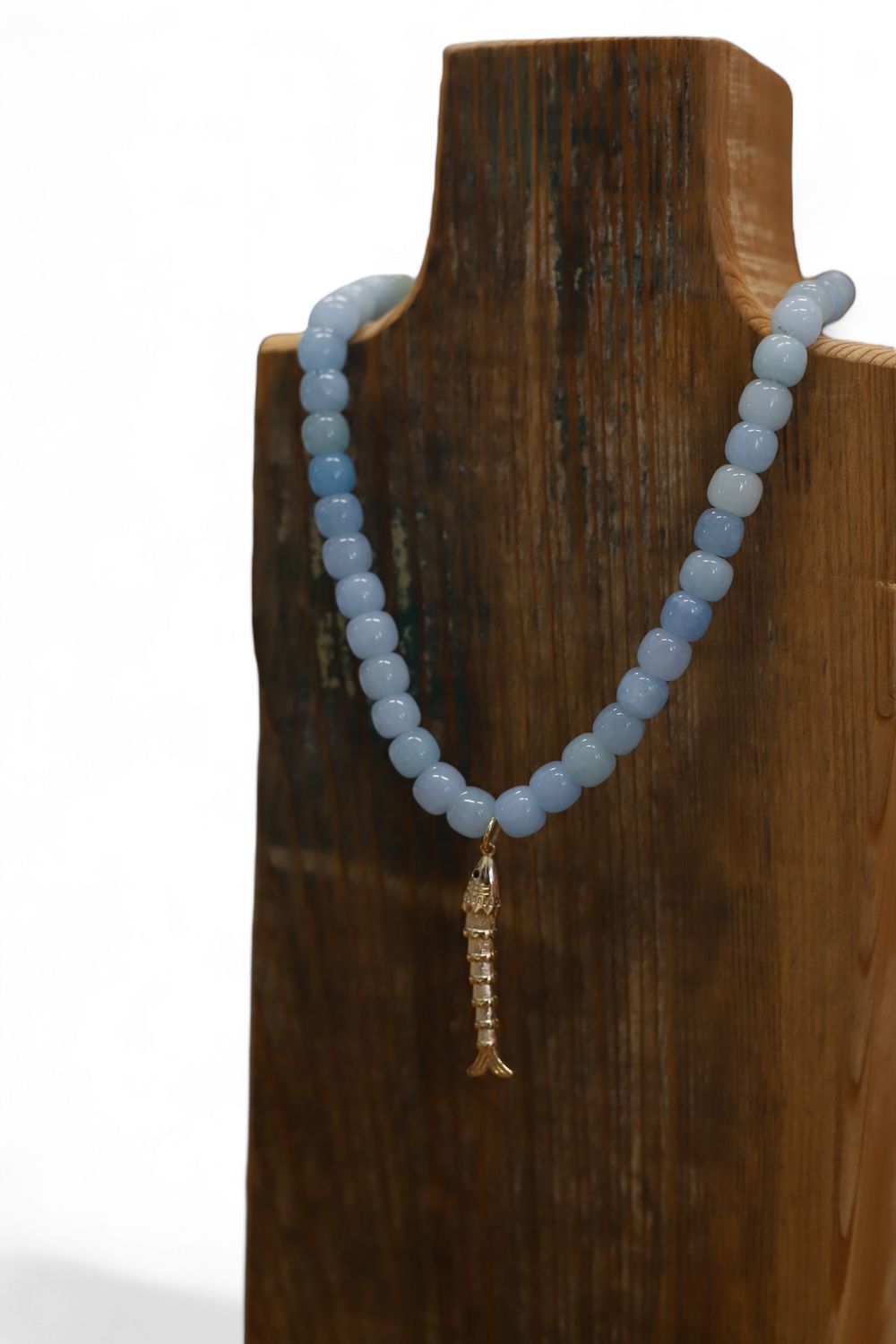 Sky Beaded Fish Necklace