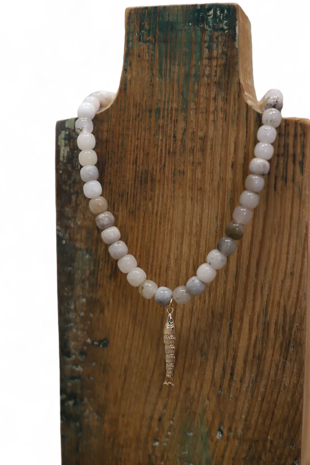 Cloud Beaded Fish Necklace