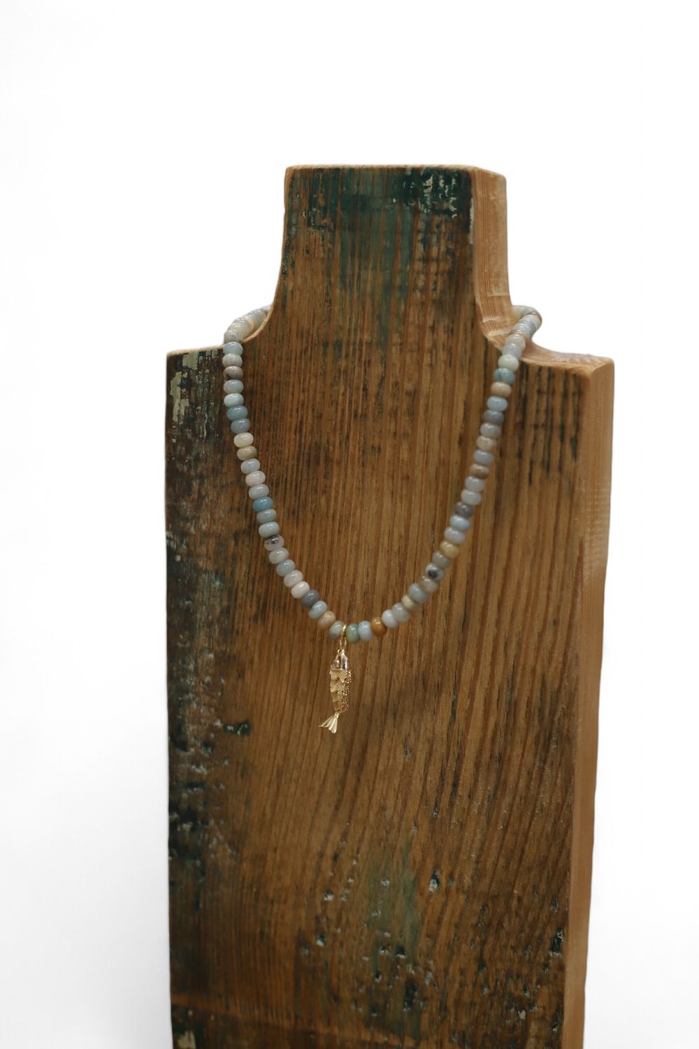 Sand &amp; Sea Mixed Beads Fish Necklace