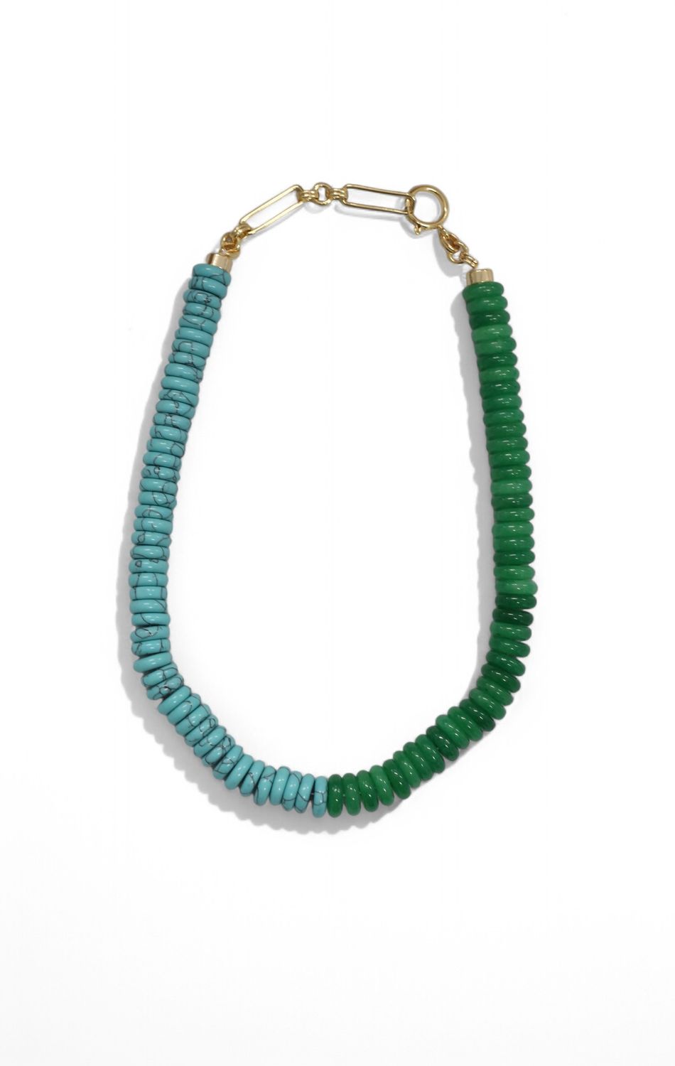 Turq &amp; Green Split Beaded Necklace