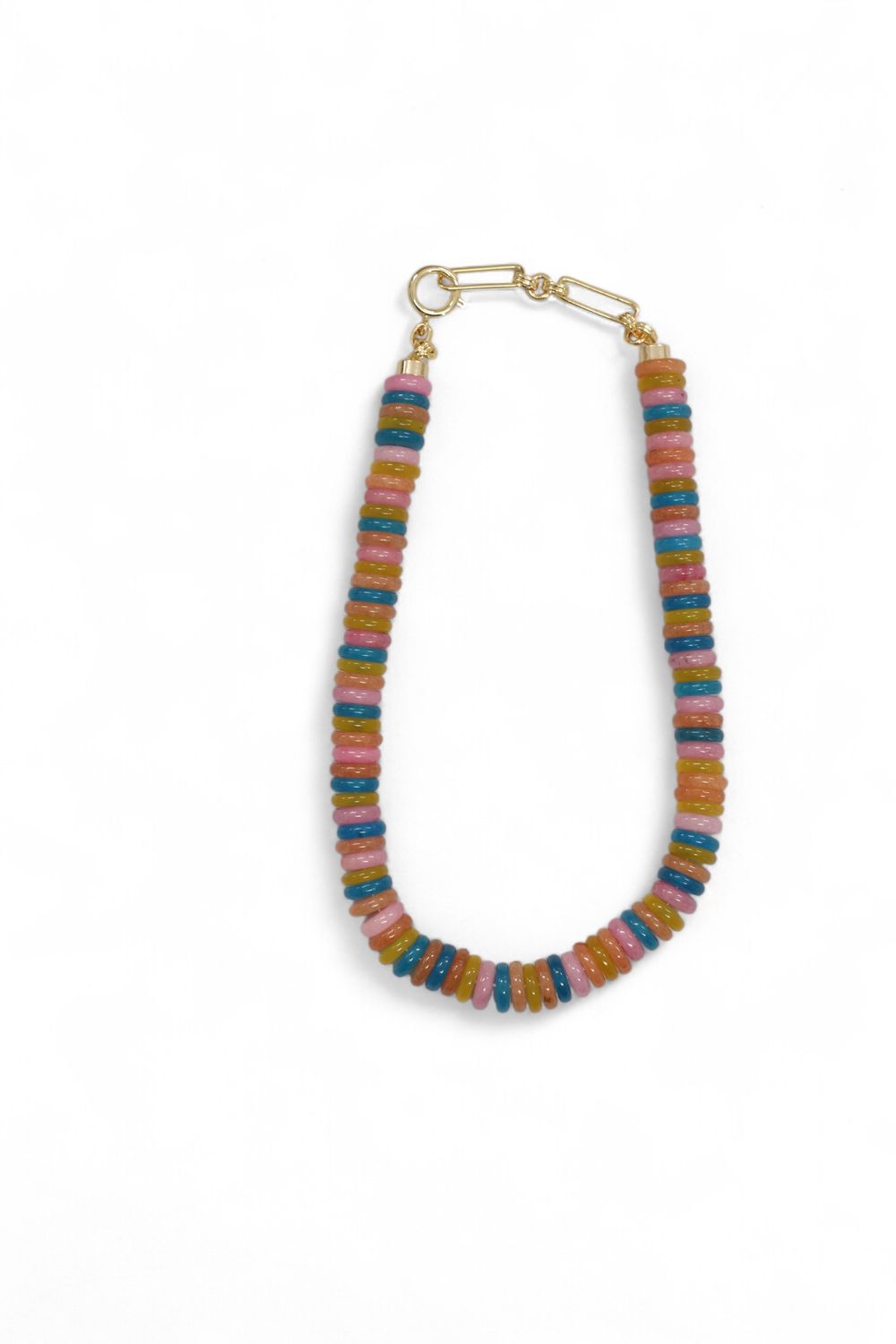 Summer Mix Beaded Disc Necklace