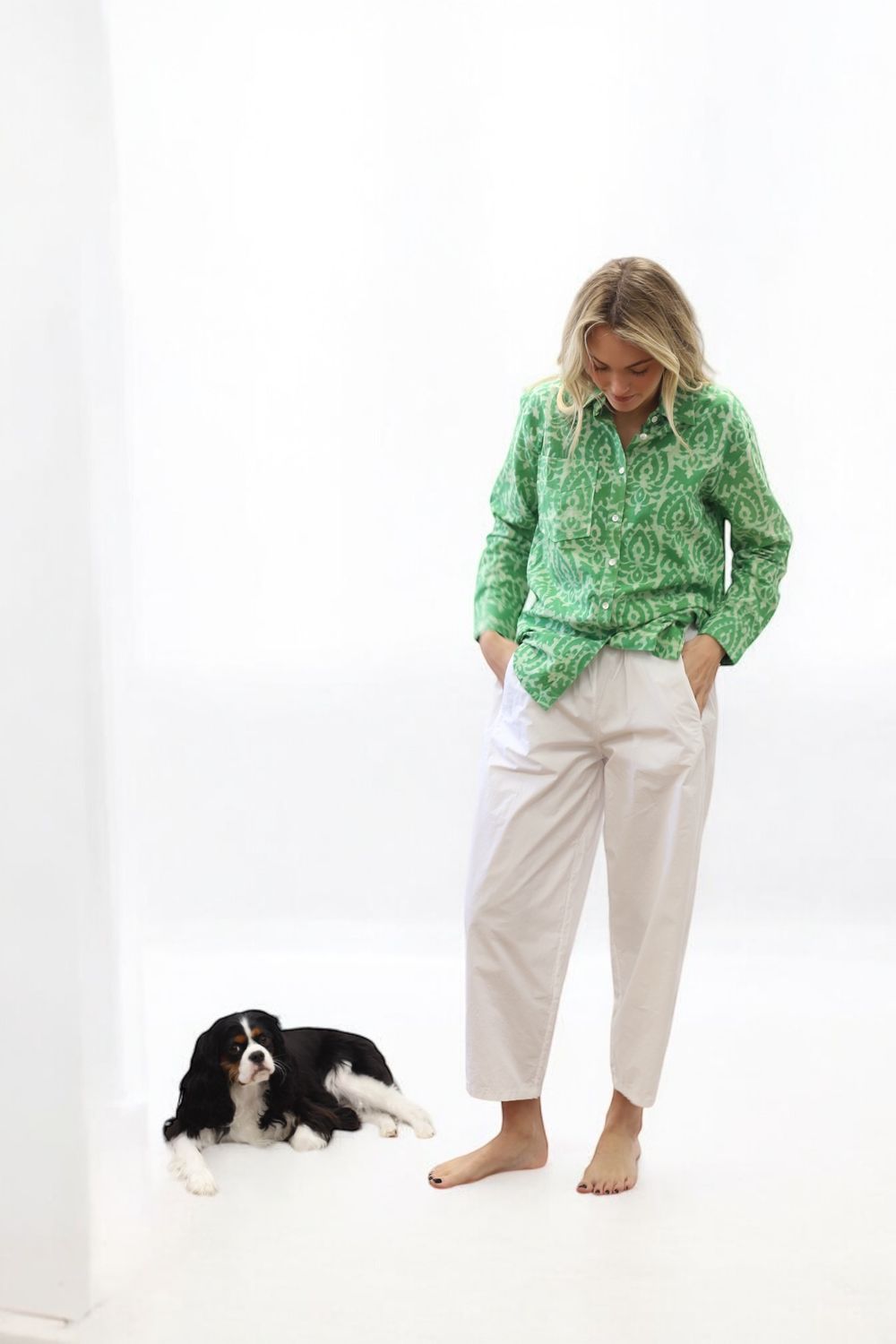 Poplin Trousers- White