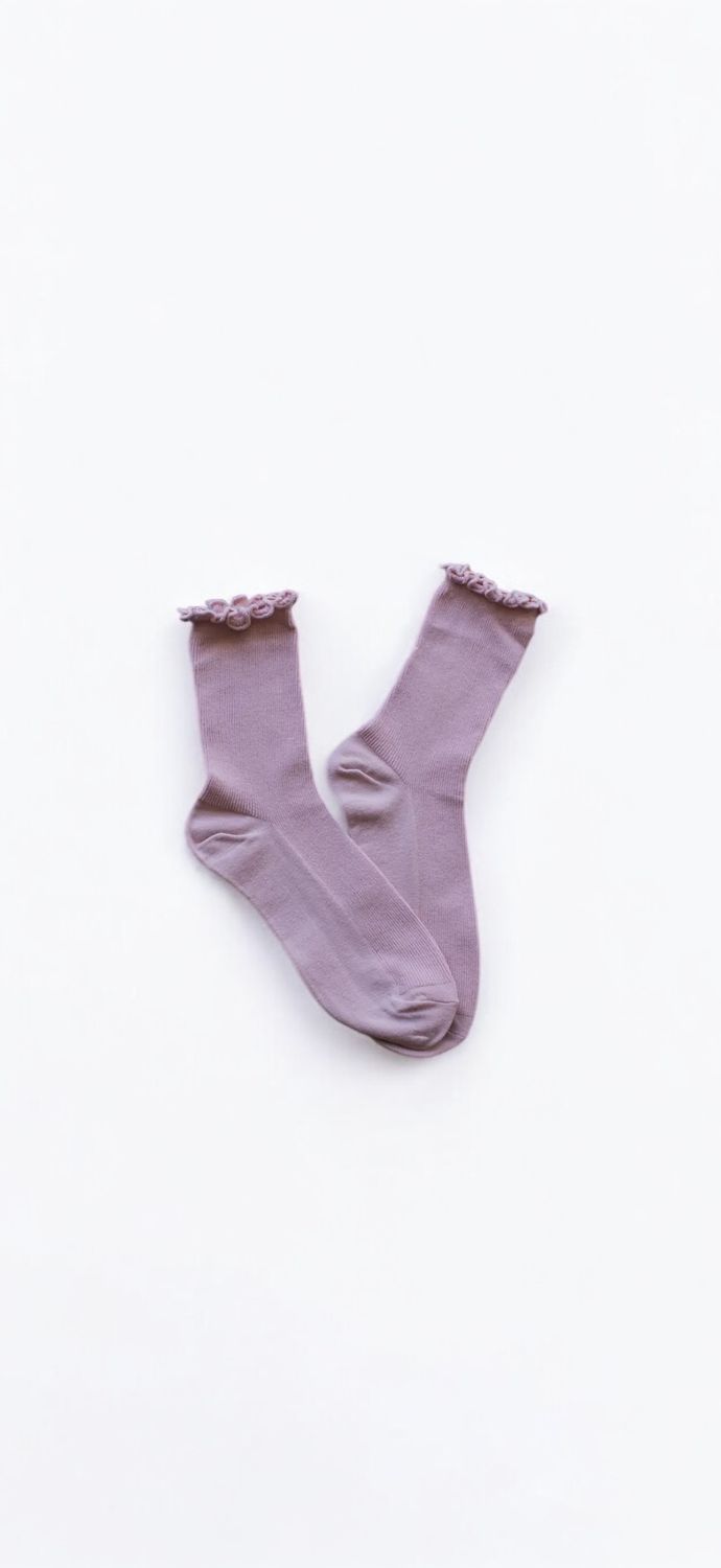 Ruffle Socks- Petal