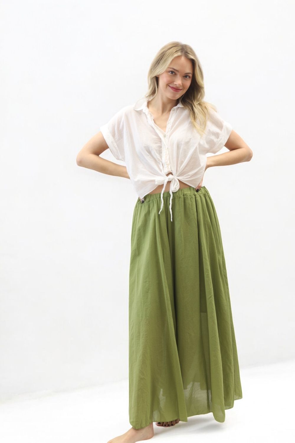 Donna’s Skirt Avocado Green