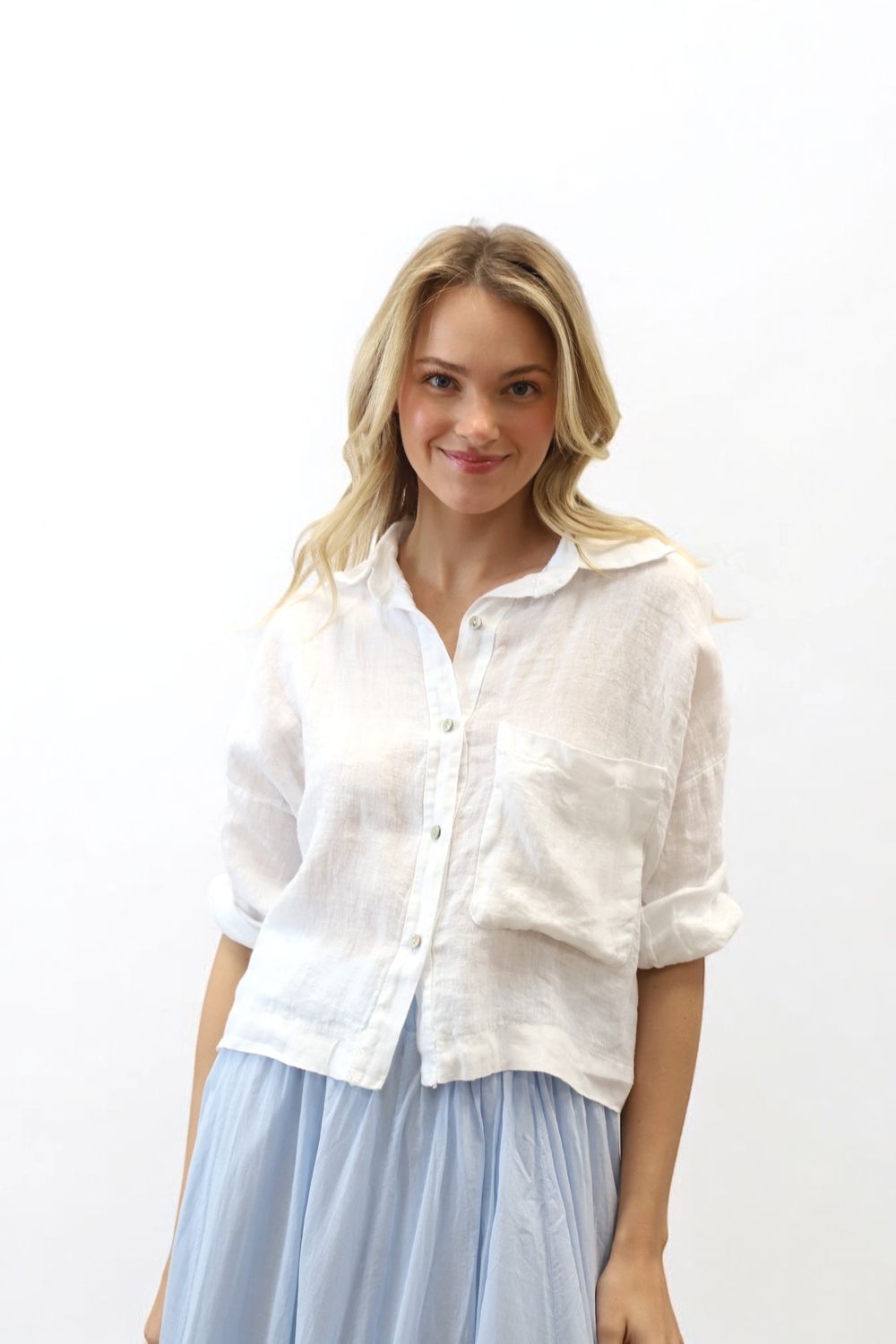 Linen Crop Top