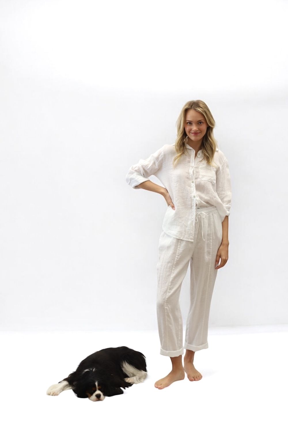 Seam Linen Pants