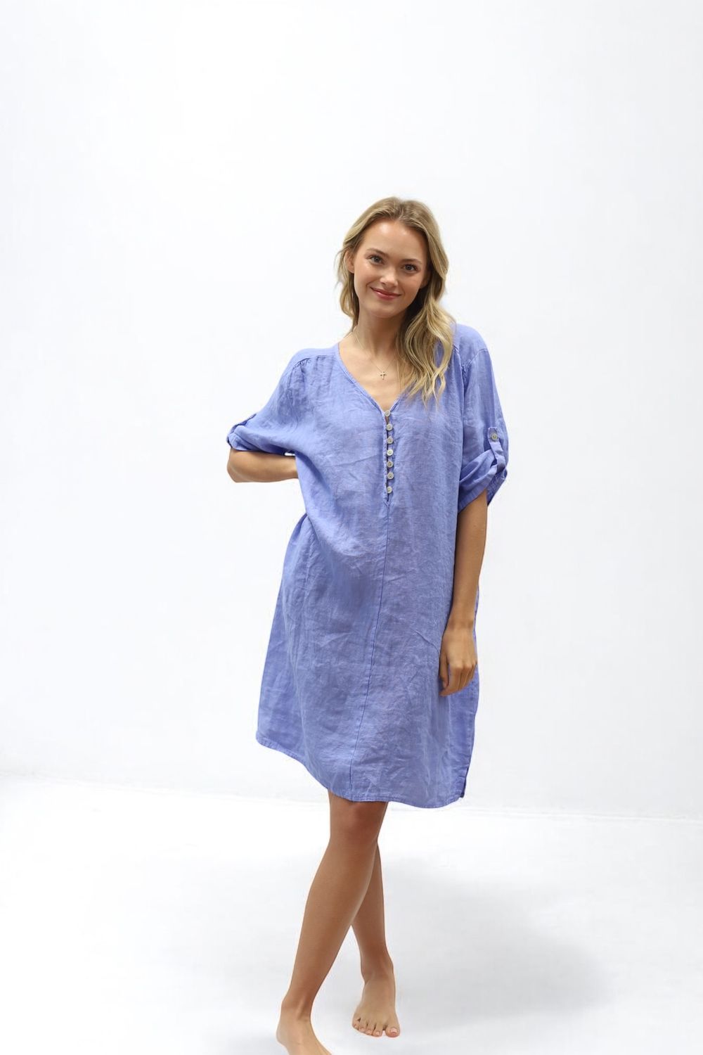 Anna Button Dress